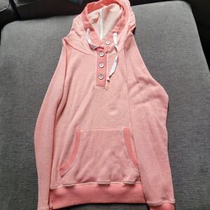 JO&CO Jeans Women's Pink Snap Button Pullover Hoodie with Pocket Size La…